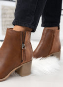 Μποτάκια αστραγάλου με φερμουάρ ERYNN - Ταμπά - thefashionproject.gr - ERYNN