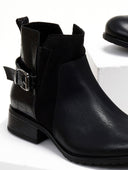 Μποτάκια αστραγάλου με glitter ERYNN - Μαύρο - thefashionproject.gr - ERYNN