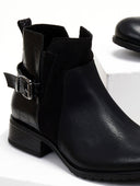 Μποτάκια αστραγάλου με glitter ERYNN - Μαύρο - thefashionproject.gr - ERYNN