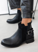 Μποτάκια αστραγάλου με glitter ERYNN - Μαύρο - thefashionproject.gr - ERYNN
