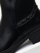 Μποτάκια αστραγάλου με glitter ERYNN - Μαύρο - thefashionproject.gr - ERYNN