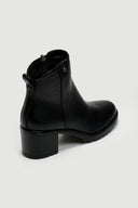 Μποτάκια αστραγάλου με τακούνι - Μαύρο - thefashionproject.gr - La Coquette