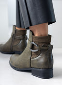 Μποτάκια αστραγάλου με ζωνάκι Erynn - Λαδί - thefashionproject.gr - ERYNN