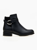 Μποτάκια αστραγάλου με ζωνάκι Erynn - Μαύρο - thefashionproject.gr - ERYNN