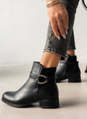 Μποτάκια αστραγάλου με ζωνάκι Erynn - Μαύρο - thefashionproject.gr - ERYNN