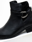 Μποτάκια αστραγάλου με ζωνάκι Erynn - Μαύρο - thefashionproject.gr - ERYNN