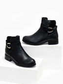 Μποτάκια αστραγάλου με ζωνάκι Erynn - Μαύρο - thefashionproject.gr - ERYNN