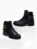 Μποτάκια αστραγάλου με ζωνάκι Erynn - Μαύρο - thefashionproject.gr - ERYNN