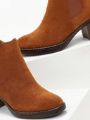 Μποτάκια αστραγάλου suede με λάστιχο - Ταμπά - thefashionproject.gr - The Fashion Project