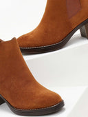 Μποτάκια αστραγάλου suede με λάστιχο - Ταμπά - thefashionproject.gr - The Fashion Project
