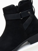 Μποτάκια αστραγάλου suede με ζωνάκι - Μαύρο - thefashionproject.gr - The Fashion Project