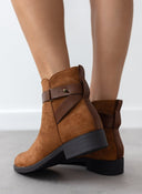 Μποτάκια αστραγάλου suede με ζωνάκι - Ταμπά - thefashionproject.gr - The Fashion Project