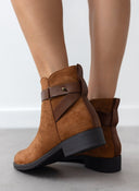 Μποτάκια αστραγάλου suede με ζωνάκι - Ταμπά - thefashionproject.gr - The Fashion Project