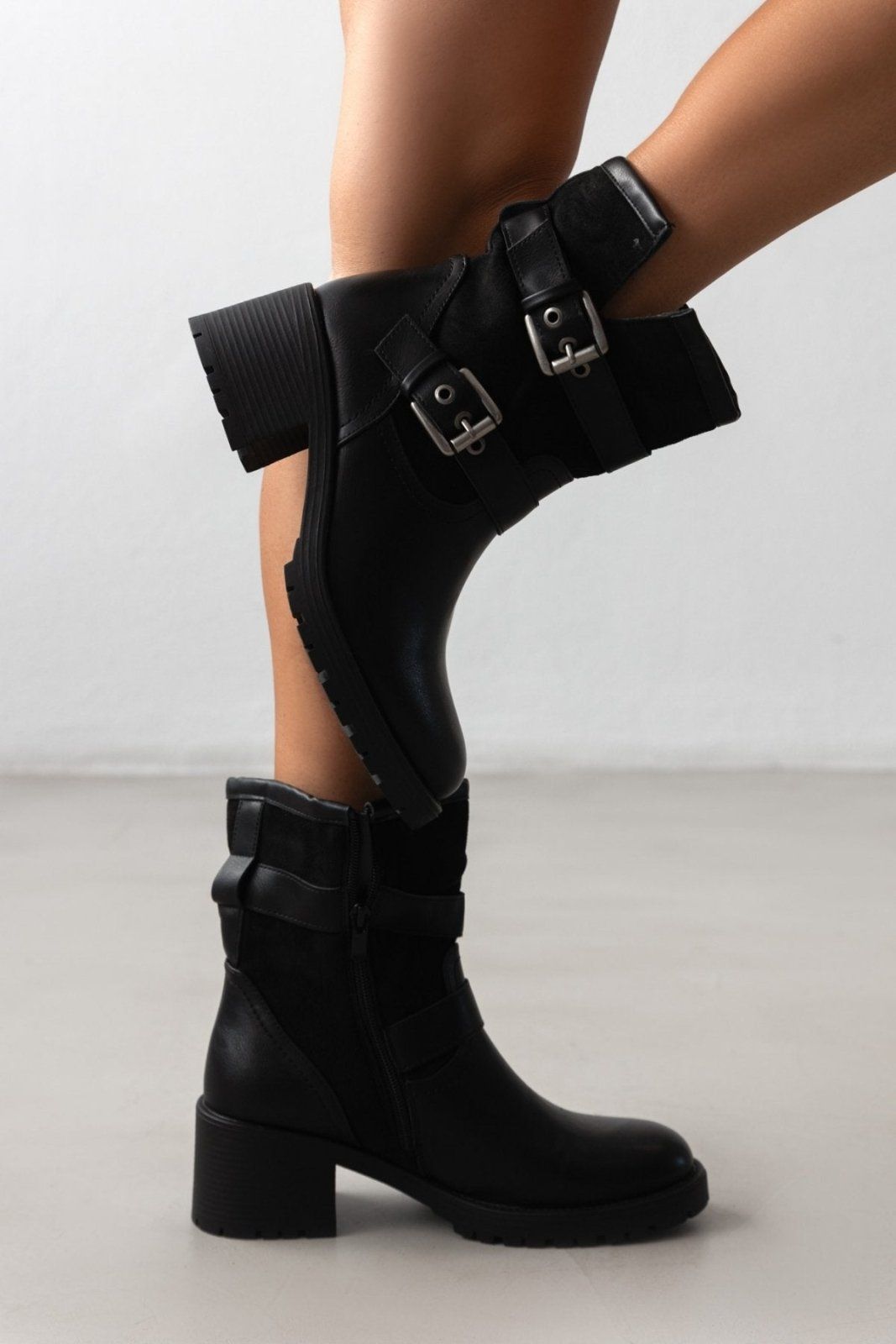 Μποτάκια biker ERYNN - Μαύρο - thefashionproject.gr - ERYNN