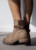 Μποτάκια biker με λάστιχο Erynn - Τάουπε - thefashionproject.gr - ERYNN