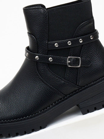 Μποτάκια biker με λάστιχο Gabi Boots 1993 - Μαύρο - thefashionproject.gr - Gabi Boots 1993