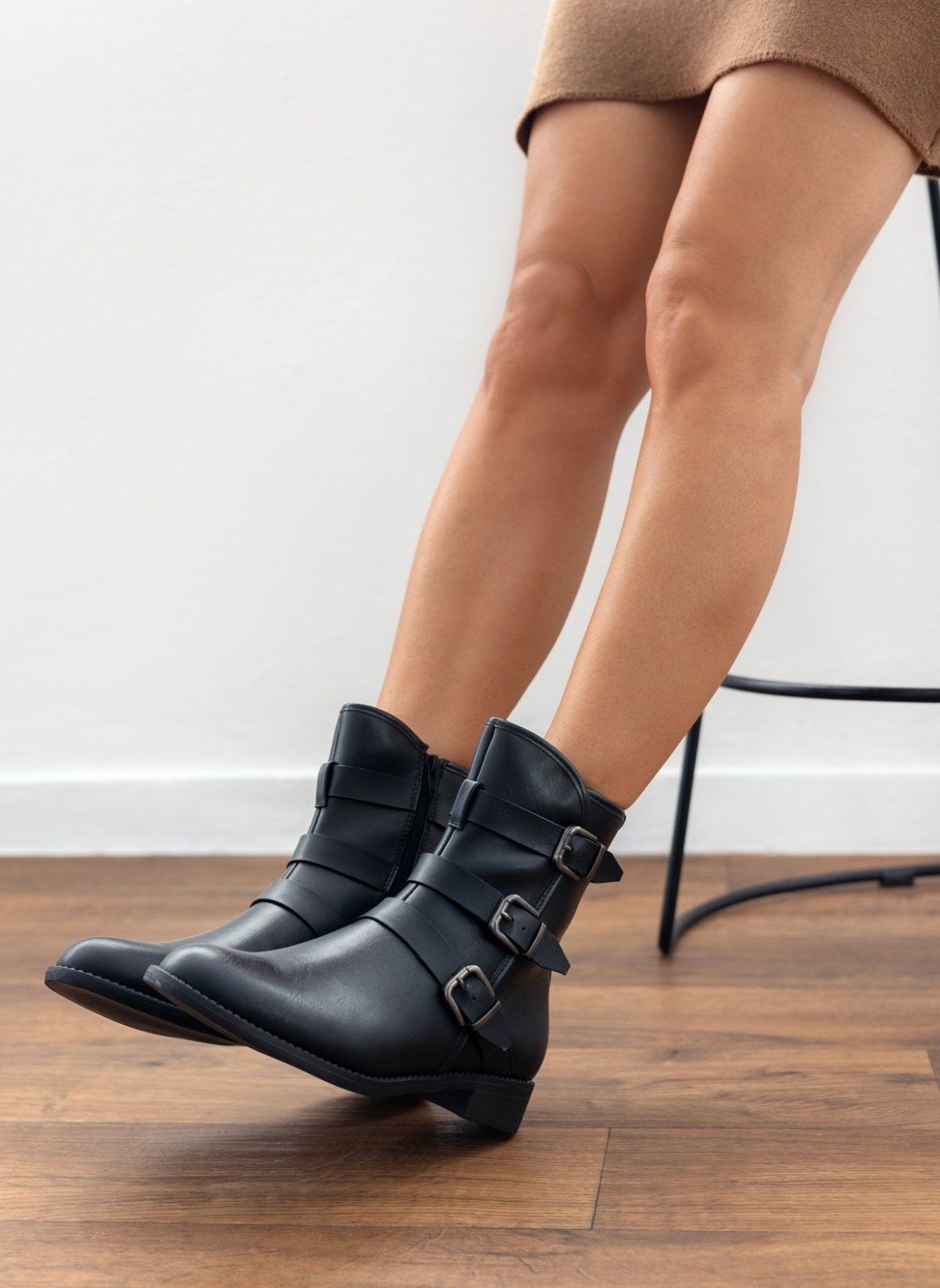Μποτάκια biker με τοκάδες Gabi Boots 1993 - Μαύρο - thefashionproject.gr - Gabi Boots 1993