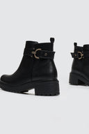 Μποτάκια biker με ζωνάκι ERYNN - Μαύρο - thefashionproject.gr - ERYNN