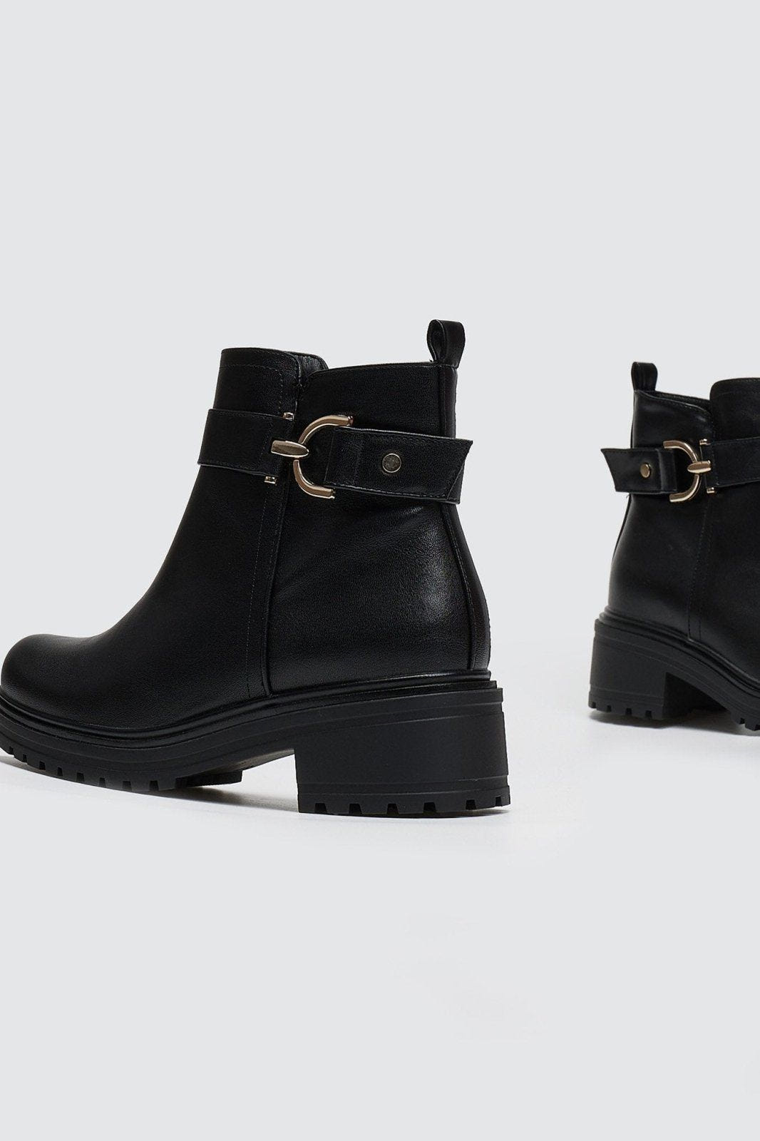 Μποτάκια biker με ζωνάκι ERYNN - Μαύρο - thefashionproject.gr - ERYNN