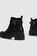Μποτάκια biker με ζωνάκι ERYNN - Μαύρο - thefashionproject.gr - ERYNN