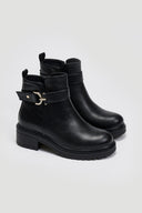 Μποτάκια biker με ζωνάκι ERYNN - Μαύρο - thefashionproject.gr - ERYNN