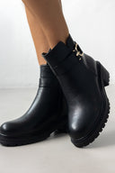 Μποτάκια biker με ζωνάκι ERYNN - Μαύρο - thefashionproject.gr - ERYNN