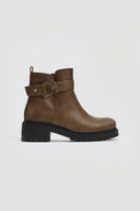 Μποτάκια biker με ζωνάκι ERYNN - Τάουπε - thefashionproject.gr - ERYNN