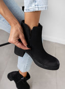 Μποτάκια casual με εξωτερικό φερμουάρ ERYNN - Μαύρο - thefashionproject.gr - ERYNN