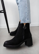 Μποτάκια casual με εξωτερικό φερμουάρ ERYNN - Μαύρο - thefashionproject.gr - ERYNN