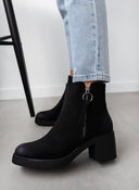 Μποτάκια casual με εξωτερικό φερμουάρ ERYNN - Μαύρο - thefashionproject.gr - ERYNN