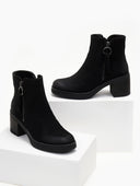 Μποτάκια casual με εξωτερικό φερμουάρ ERYNN - Μαύρο - thefashionproject.gr - ERYNN