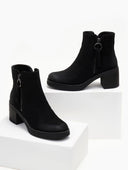 Μποτάκια casual με εξωτερικό φερμουάρ ERYNN - Μαύρο - thefashionproject.gr - ERYNN