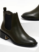Μποτάκια chelsea αστραγάλου - Λαδί - thefashionproject.gr - The Fashion Project