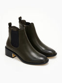 Μποτάκια chelsea αστραγάλου - Λαδί - thefashionproject.gr - The Fashion Project