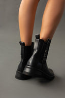 Μποτάκια chelsea με αγκράφα - Μαύρο - thefashionproject.gr - La Coquette