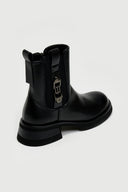 Μποτάκια chelsea με αγκράφα - Μαύρο - thefashionproject.gr - La Coquette