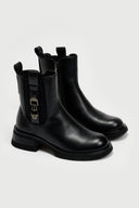 Μποτάκια chelsea με αγκράφα - Μαύρο - thefashionproject.gr - La Coquette