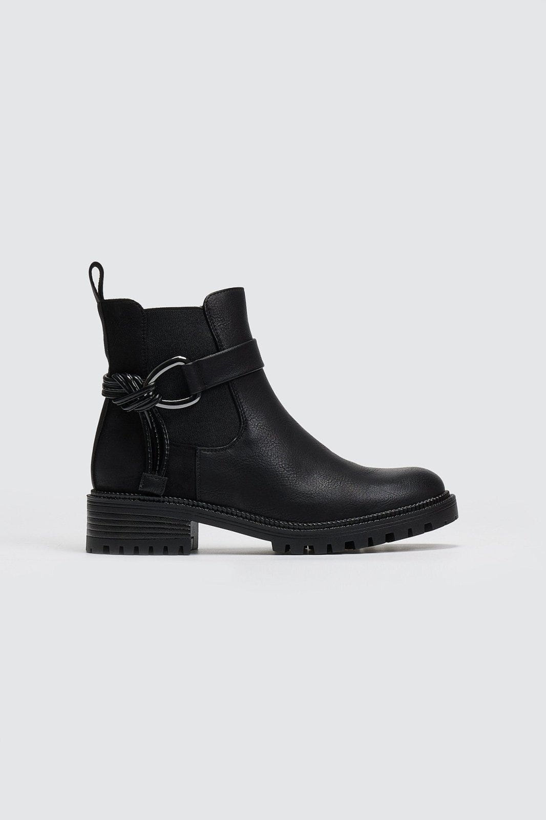 Μποτάκια chelsea με κρίκο ERYNN - Μαύρο - thefashionproject.gr - ERYNN