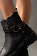 Μποτάκια chelsea με κρίκο ERYNN - Μαύρο - thefashionproject.gr - ERYNN