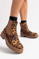 Μποτάκια chelsea με λάστιχο - Leopard - thefashionproject.gr - MARQUIIZ