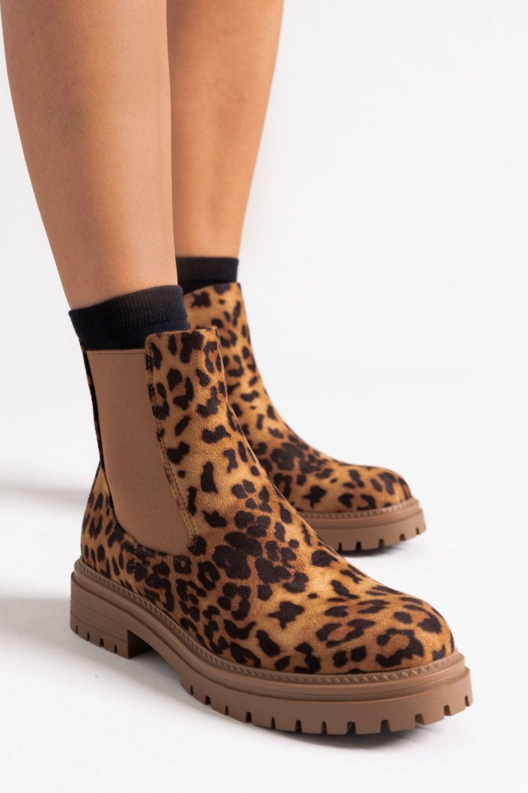 Μποτάκια chelsea με λάστιχο - Leopard - thefashionproject.gr - MARQUIIZ