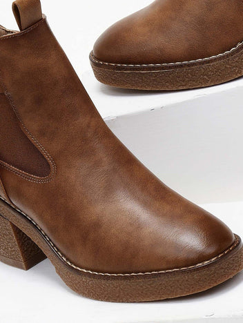 Μποτάκια chelsea με τακούνι Refresh 172008 - Τάουπε - thefashionproject.gr - Refresh