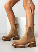 Μποτάκια chelsea suede με chunky σόλα ERYNN