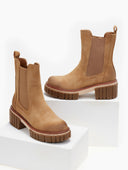 Μποτάκια chelsea suede με chunky σόλα ERYNN