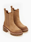 Μποτάκια chelsea suede με chunky σόλα ERYNN