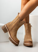 Μποτάκια chelsea suede με chunky σόλα ERYNN