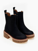 Μποτάκια chelsea suede με chunky σόλα ERYNN - Μαύρο - thefashionproject.gr - ERYNN