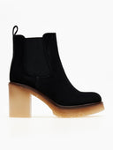 Μποτάκια chelsea suede με κρεπ τακούνι ERYNN - Μαύρο - thefashionproject.gr - ERYNN