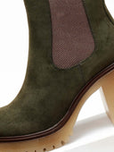 Μποτάκια chelsea suede με κρεπ τακούνι ERYNN - Χακί - thefashionproject.gr - ERYNN