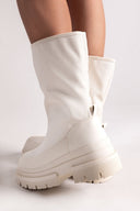 Μποτάκια chunky υφασμάτινα ONLY 15329820 - Ζαχαρί - thefashionproject.gr - ONLY